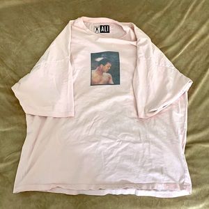 Muhammad Ali Pink Longline T-Shirt - Large